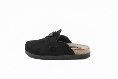 sabot mules confort femme en daim noir   R 204 – Image 5