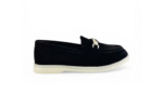 mocasin confort  femme dam noir  R067